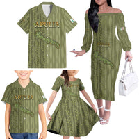 Personalized Italy Apulia Family Matching Off The Shoulder Long Sleeve Dress and Hawaiian Shirt Olive Garden Classic Style