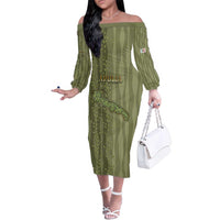 Personalized Italy Apulia Family Matching Off The Shoulder Long Sleeve Dress and Hawaiian Shirt Olive Garden Classic Style