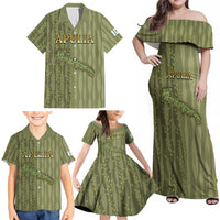 Personalized Italy Apulia Family Matching Off Shoulder Maxi Dress and Hawaiian Shirt Olive Garden Classic Style