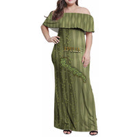 Personalized Italy Apulia Family Matching Off Shoulder Maxi Dress and Hawaiian Shirt Olive Garden Classic Style