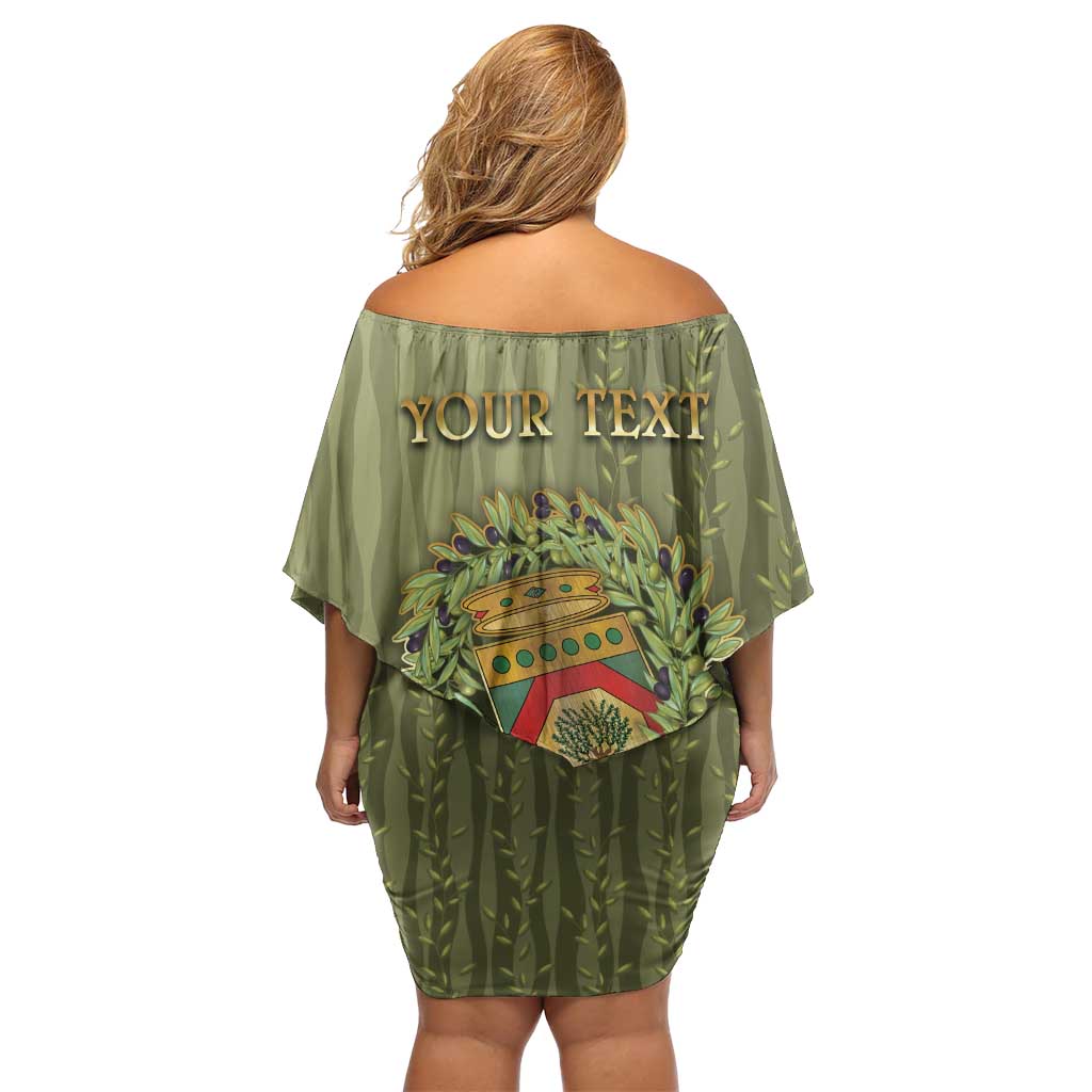 Personalized Italy Apulia Family Matching Off Shoulder Short Dress and Hawaiian Shirt Olive Garden Classic Style