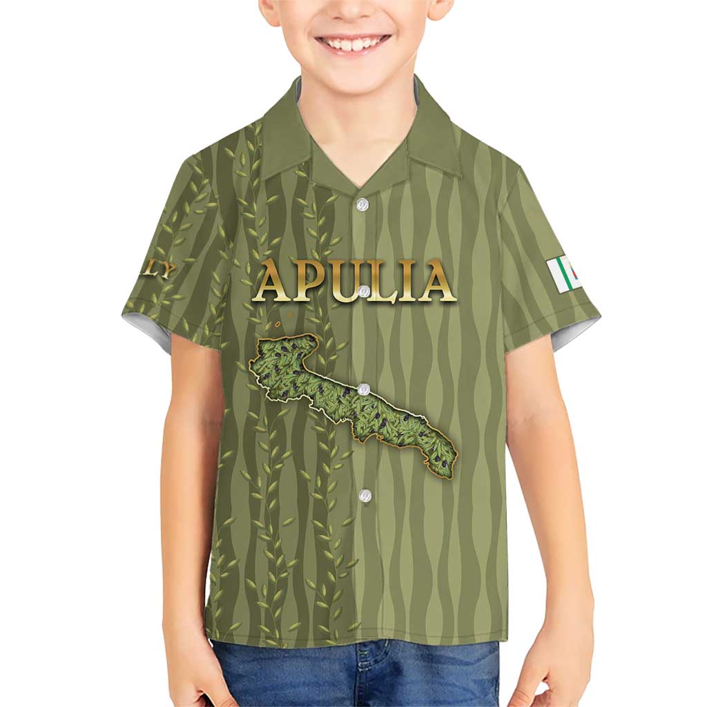 Personalized Italy Apulia Family Matching Off Shoulder Short Dress and Hawaiian Shirt Olive Garden Classic Style