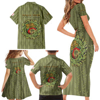 Personalized Italy Apulia Family Matching Short Sleeve Bodycon Dress and Hawaiian Shirt Olive Garden Classic Style