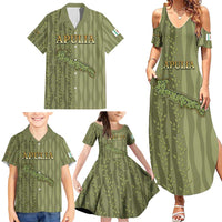 Personalized Italy Apulia Family Matching Summer Maxi Dress and Hawaiian Shirt Olive Garden Classic Style