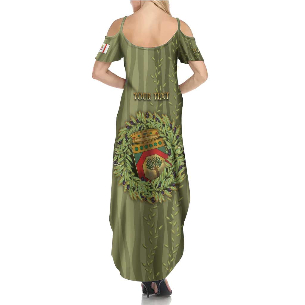 Personalized Italy Apulia Family Matching Summer Maxi Dress and Hawaiian Shirt Olive Garden Classic Style
