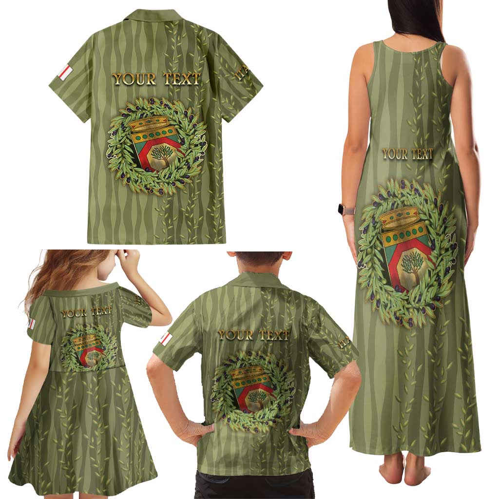 Personalized Italy Apulia Family Matching Tank Maxi Dress and Hawaiian Shirt Olive Garden Classic Style