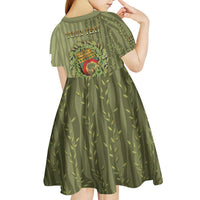 Personalized Italy Apulia Kid Short Sleeve Dress Olive Garden Classic Style
