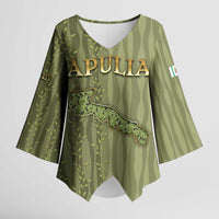 Personalized Italy Apulia Kimono Sleeve Blouse Olive Garden Classic Style