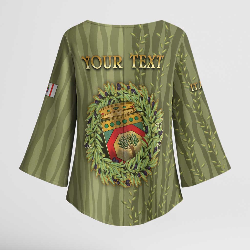 Personalized Italy Apulia Kimono Sleeve Blouse Olive Garden Classic Style