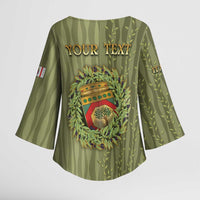 Personalized Italy Apulia Kimono Sleeve Blouse Olive Garden Classic Style