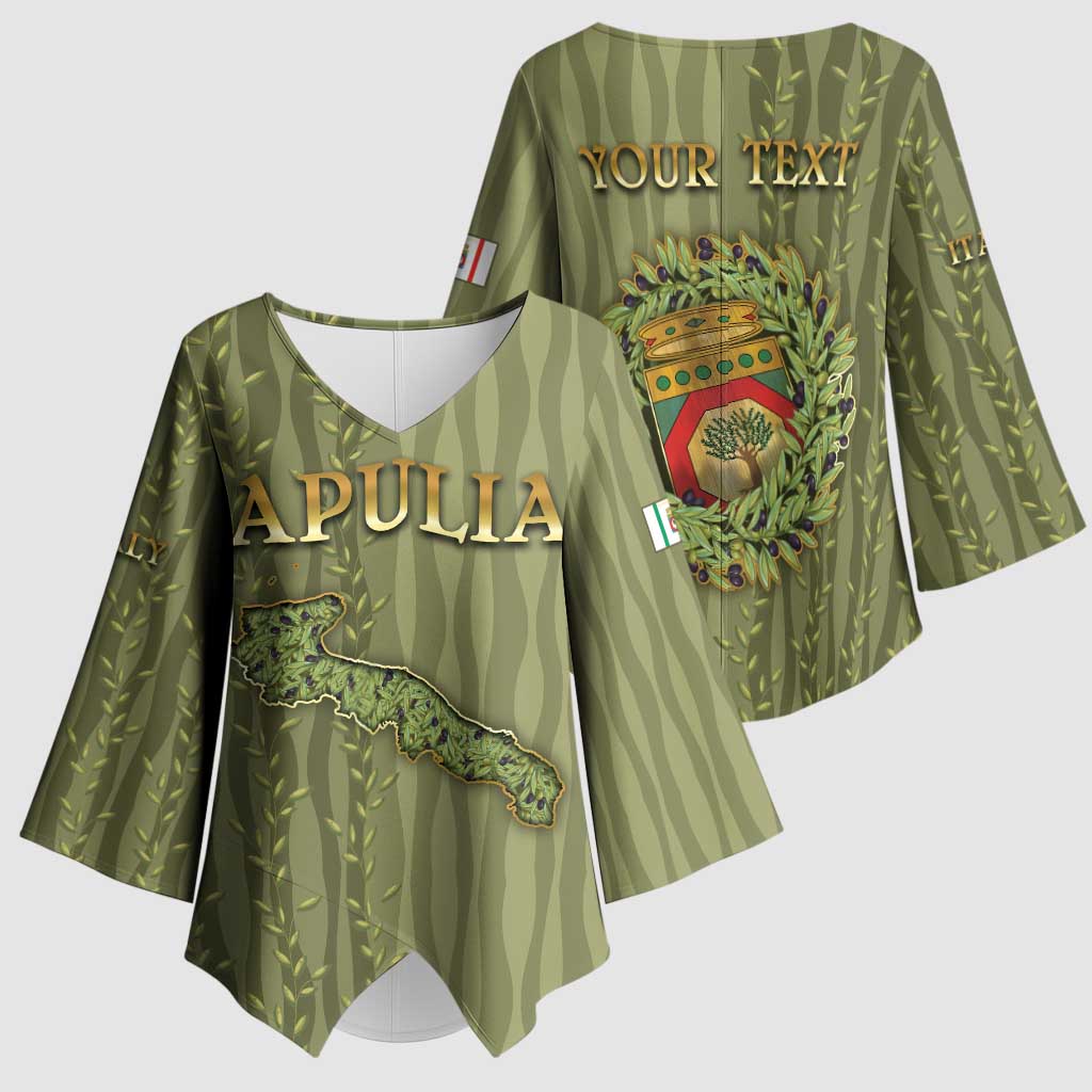 Personalized Italy Apulia Kimono Sleeve Blouse Olive Garden Classic Style