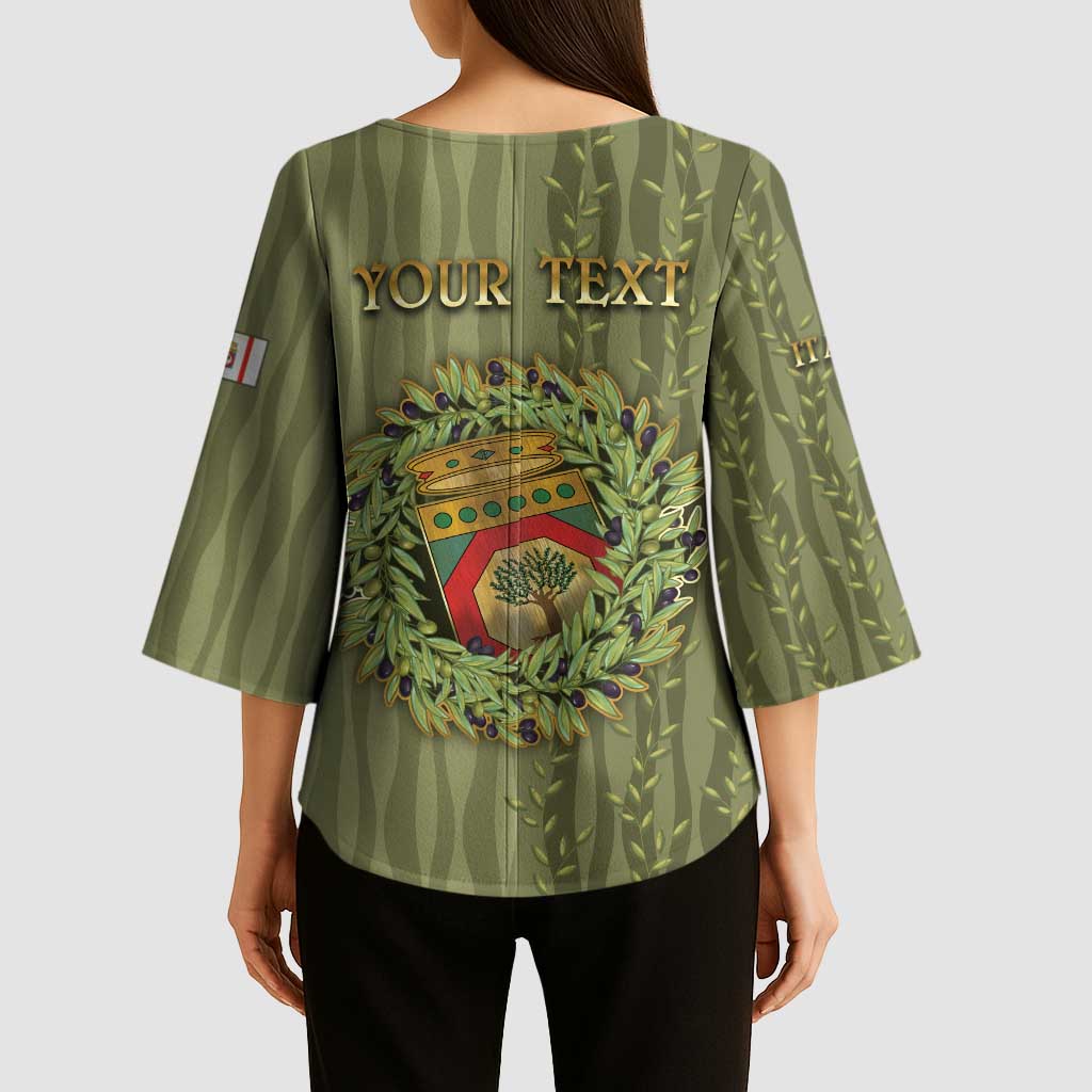 Personalized Italy Apulia Kimono Sleeve Blouse Olive Garden Classic Style