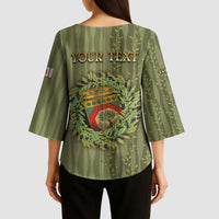 Personalized Italy Apulia Kimono Sleeve Blouse Olive Garden Classic Style