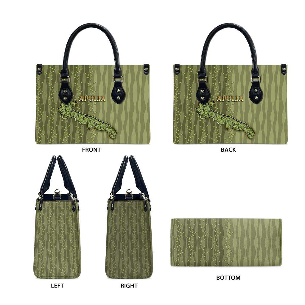 Italy Apulia Leather Bag Olive Garden Classic Style