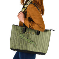 Italy Apulia Leather Tote Bag Olive Garden Classic Style