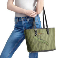 Italy Apulia Leather Tote Bag Olive Garden Classic Style