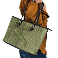 Italy Apulia Leather Tote Bag Olive Garden Classic Style