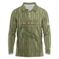 Personalized Italy Apulia Long Sleeve Polo Shirt Olive Garden Classic Style