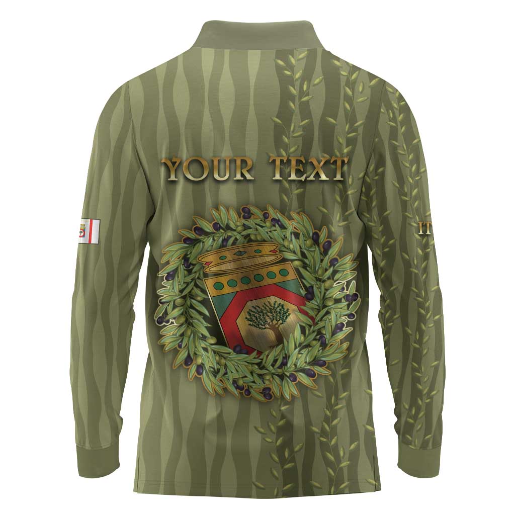 Personalized Italy Apulia Long Sleeve Polo Shirt Olive Garden Classic Style