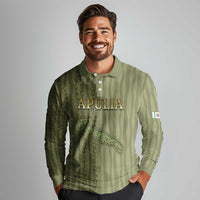 Personalized Italy Apulia Long Sleeve Polo Shirt Olive Garden Classic Style