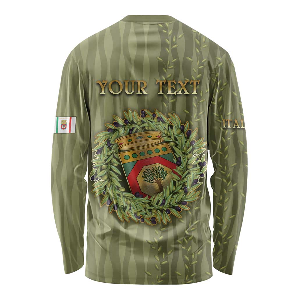 Personalized Italy Apulia Long Sleeve Shirt Olive Garden Classic Style