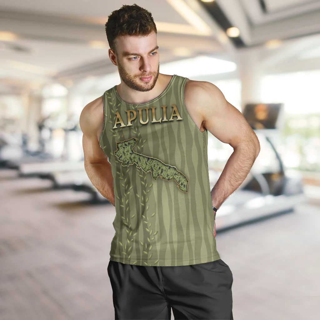 Personalized Italy Apulia Men Tank Top Olive Garden Classic Style