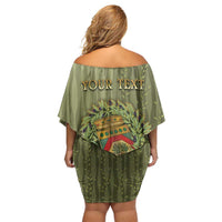 Personalized Italy Apulia Off Shoulder Short Dress Olive Garden Classic Style