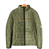 Personalized Italy Apulia Padded Jacket Olive Garden Classic Style