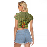 Personalized Italy Apulia Raglan Cropped T Shirt Olive Garden Classic Style