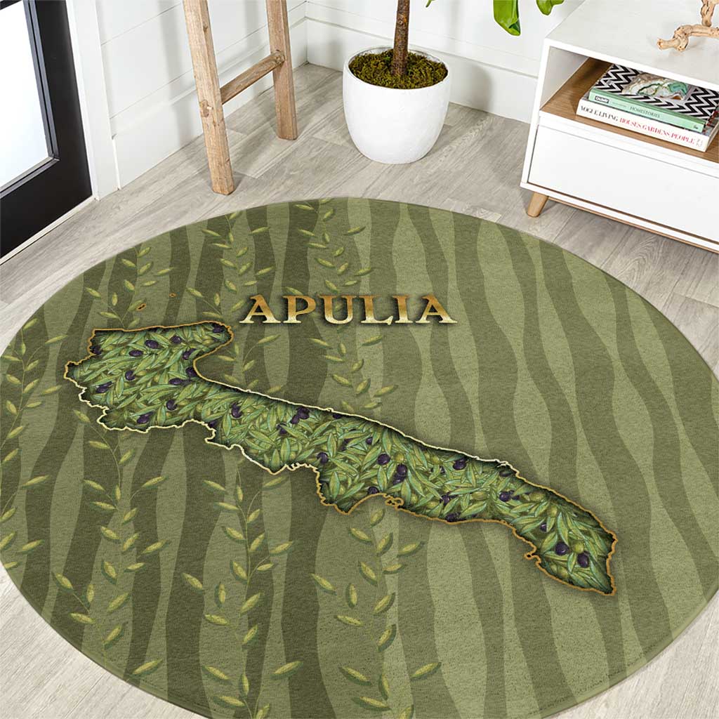 Italy Apulia Round Carpet Olive Garden Classic Style
