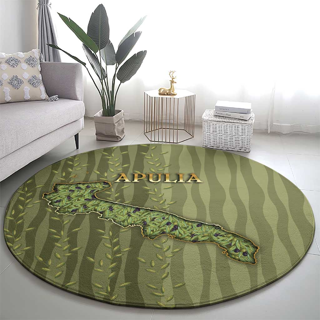 Italy Apulia Round Carpet Olive Garden Classic Style