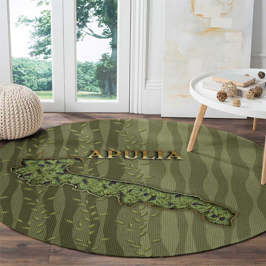 Italy Apulia Round Carpet Olive Garden Classic Style