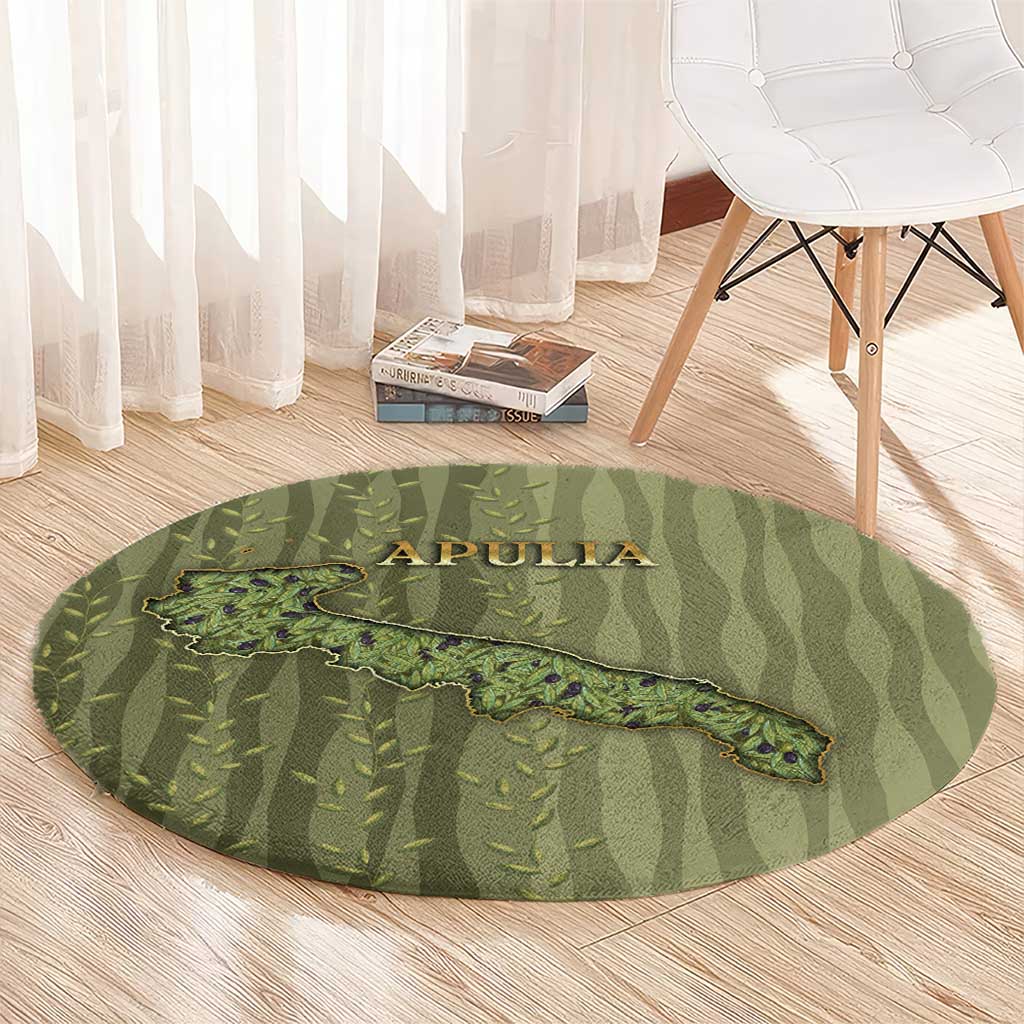 Italy Apulia Round Carpet Olive Garden Classic Style