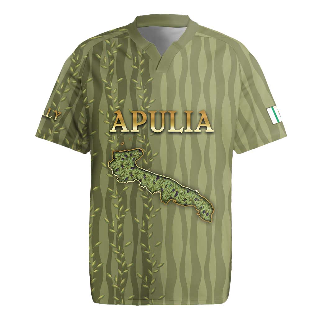 Personalized Italy Apulia Rugby Jersey Olive Garden Classic Style