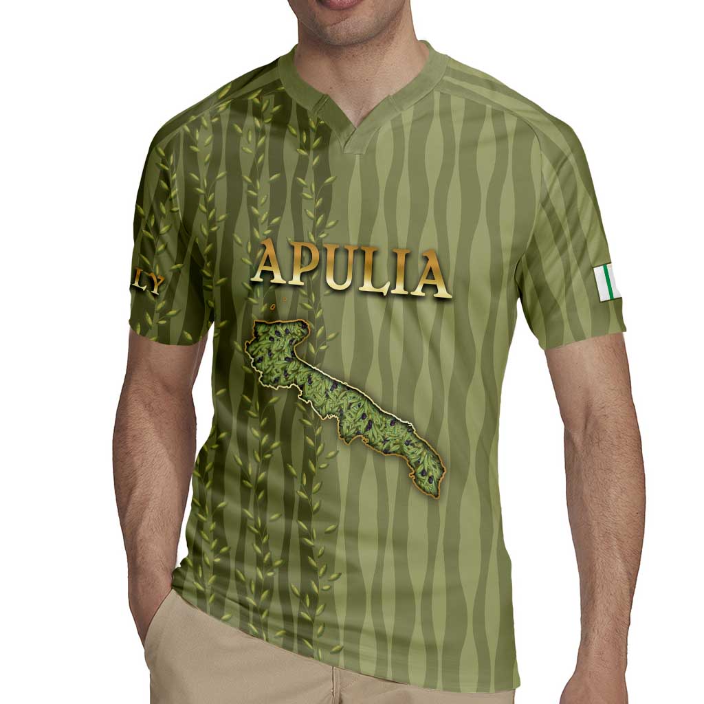 Personalized Italy Apulia Rugby Jersey Olive Garden Classic Style