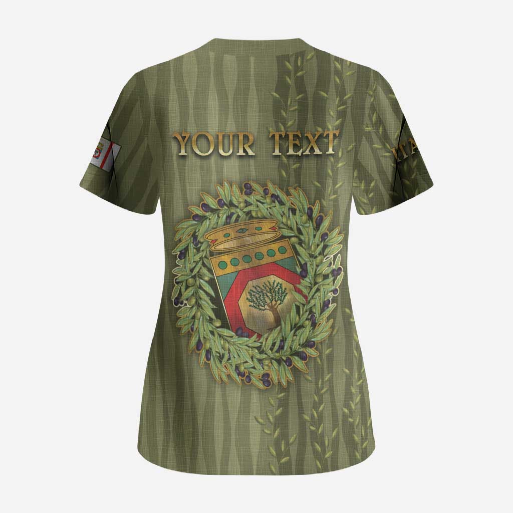 Personalized Italy Apulia Scrub Top Olive Garden Classic Style