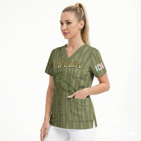 Personalized Italy Apulia Scrub Top Olive Garden Classic Style