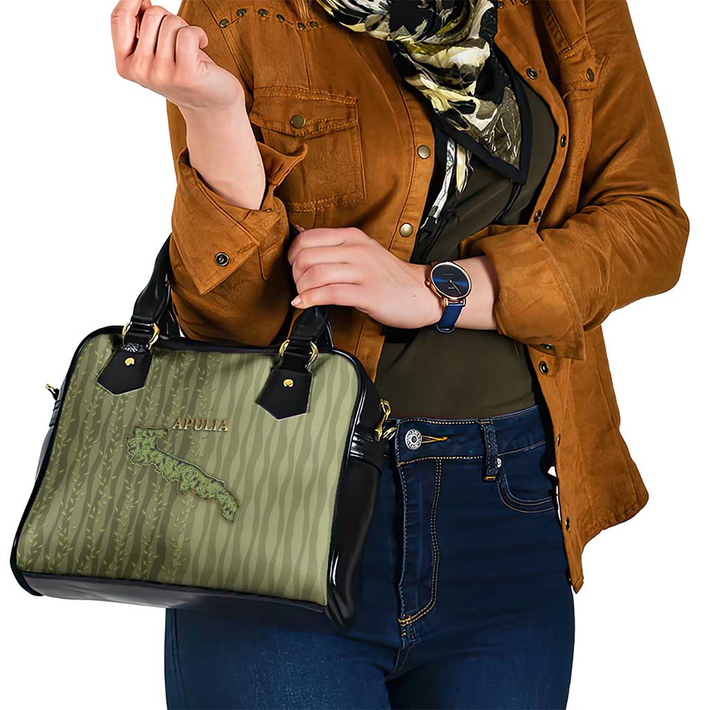 Italy Apulia Shoulder Handbag Olive Garden Classic Style