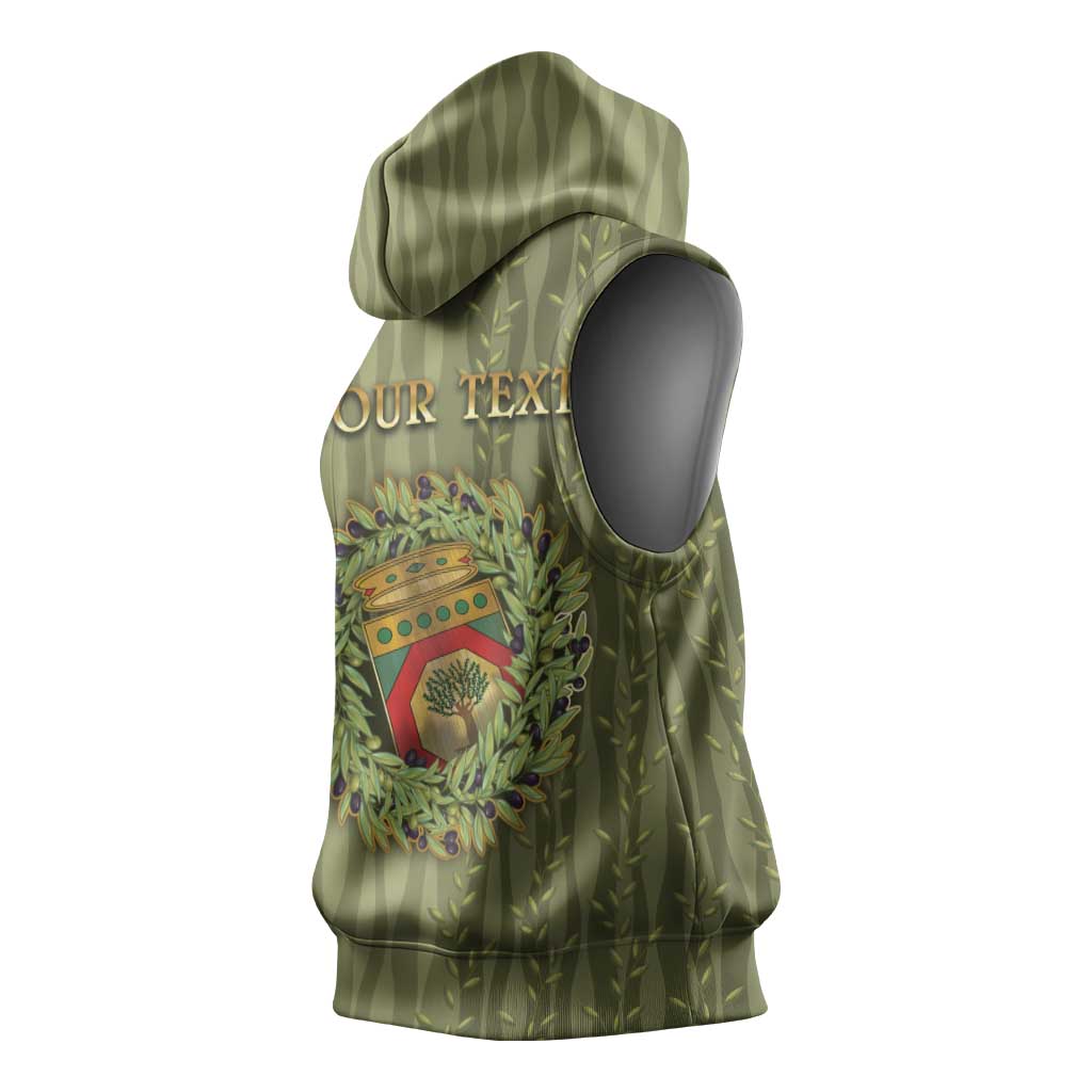 Personalized Italy Apulia Sleeveless Hoodie Olive Garden Classic Style
