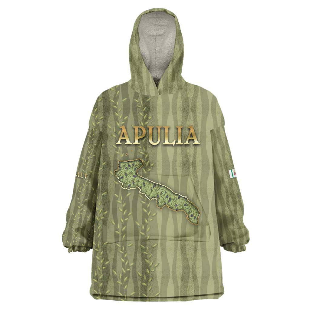 Personalized Italy Apulia Wearable Blanket Hoodie Olive Garden Classic Style