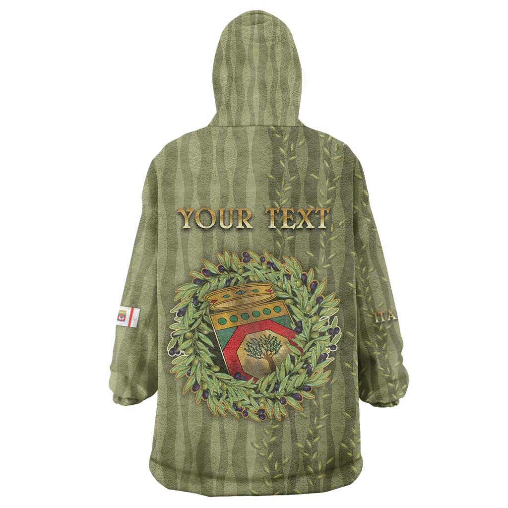 Personalized Italy Apulia Wearable Blanket Hoodie Olive Garden Classic Style