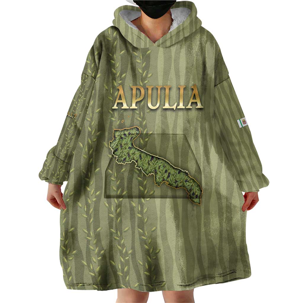 Personalized Italy Apulia Wearable Blanket Hoodie Olive Garden Classic Style