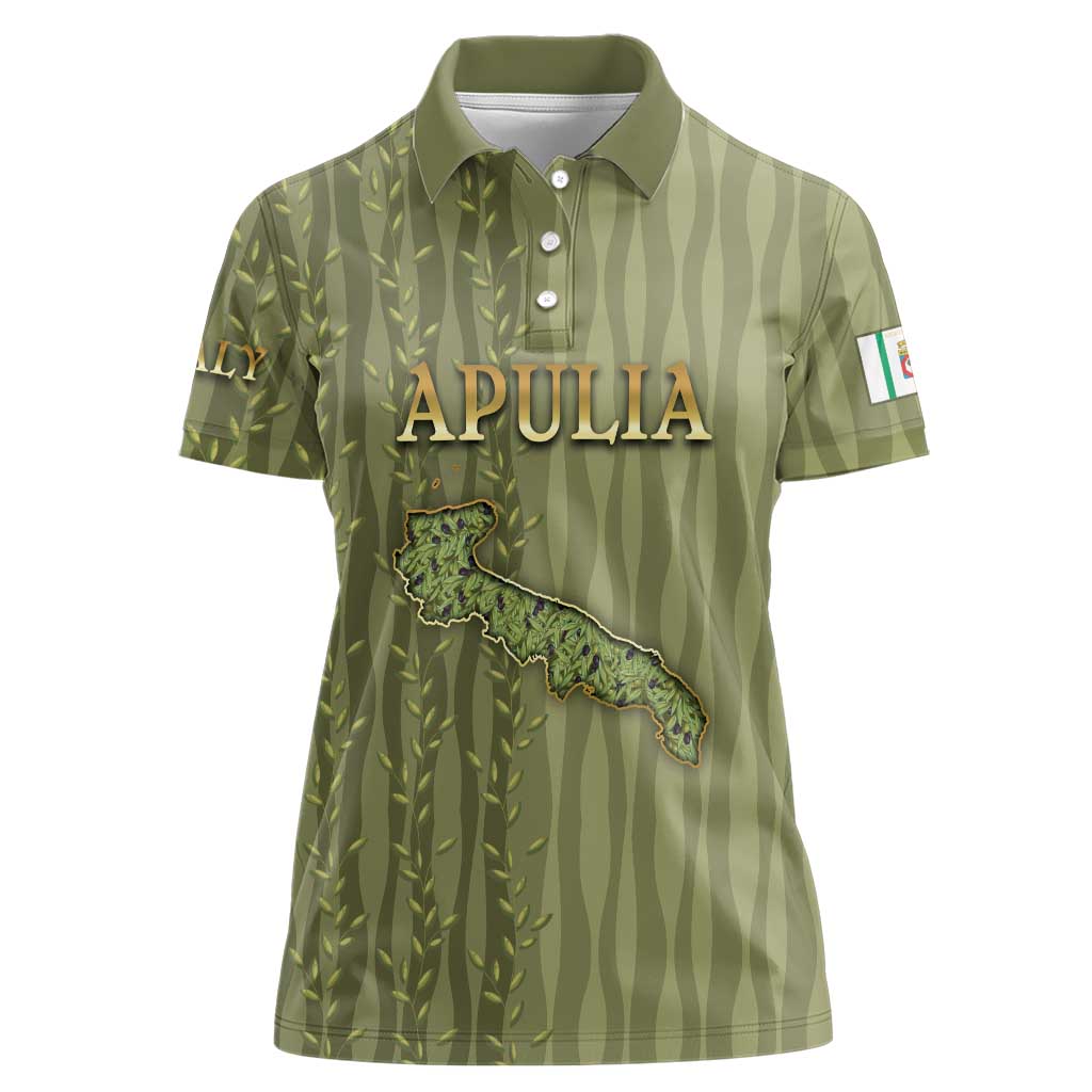 Personalized Italy Apulia Women Polo Shirt Olive Garden Classic Style