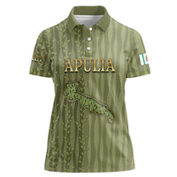 Personalized Italy Apulia Women Polo Shirt Olive Garden Classic Style