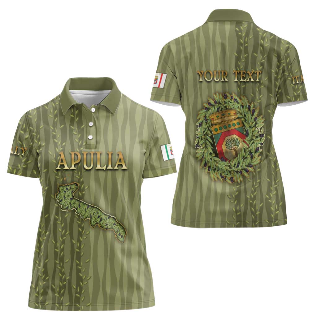Personalized Italy Apulia Women Polo Shirt Olive Garden Classic Style
