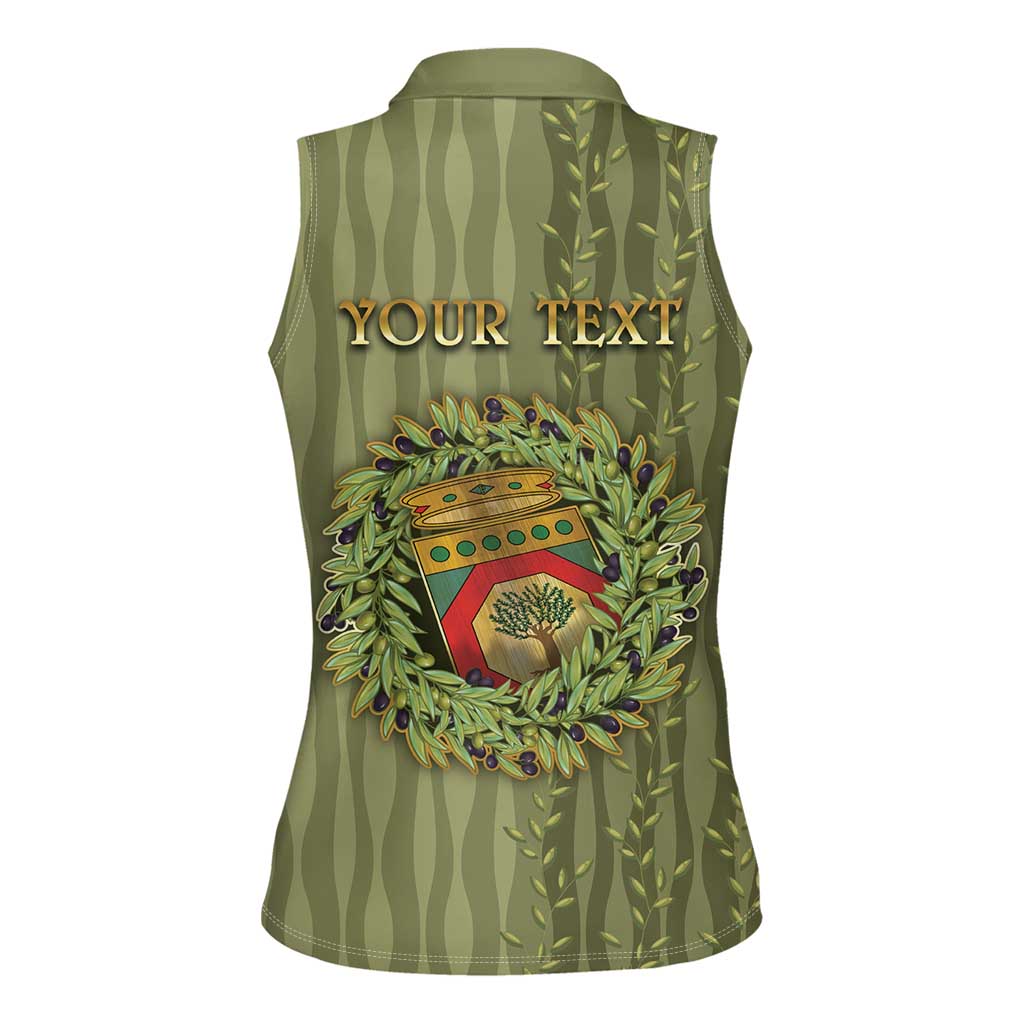 Personalized Italy Apulia Women Sleeveless Polo Shirt Olive Garden Classic Style