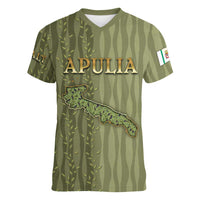 Personalized Italy Apulia Women V-Neck T-Shirt Olive Garden Classic Style