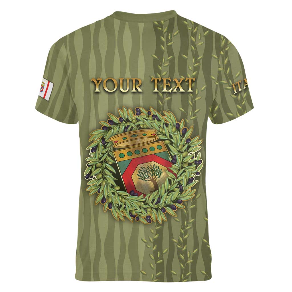 Personalized Italy Apulia Women V-Neck T-Shirt Olive Garden Classic Style