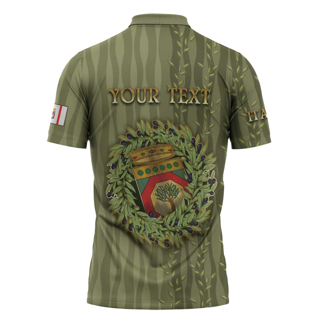 Personalized Italy Apulia Zipper Polo Shirt Olive Garden Classic Style