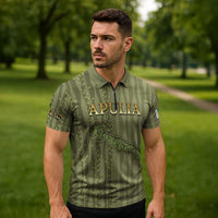 Personalized Italy Apulia Zipper Polo Shirt Olive Garden Classic Style